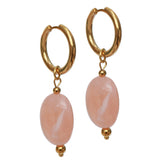 Pendientes de oro pastilla melocotón